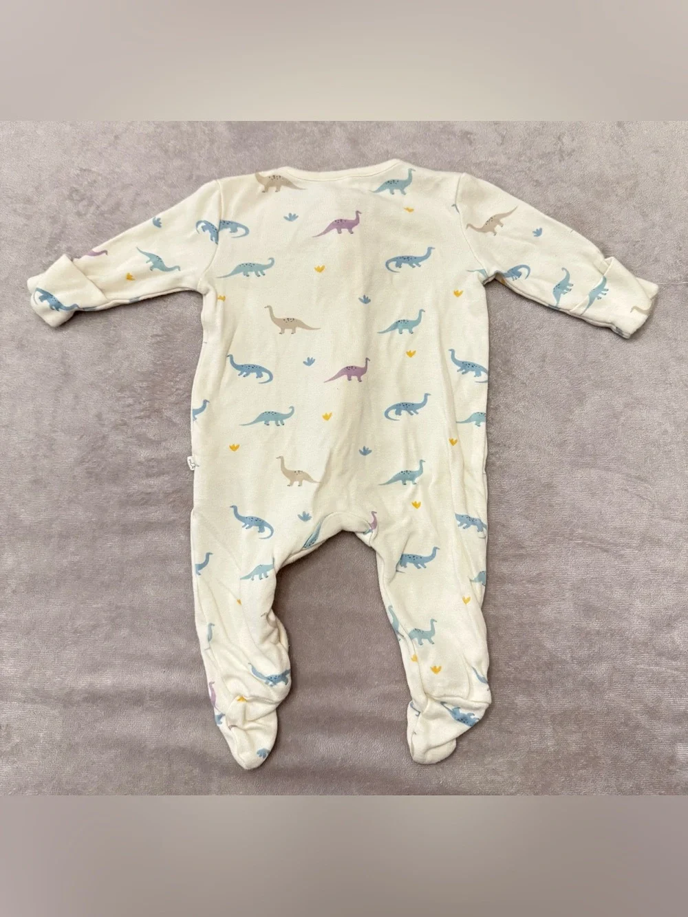 MORI Baby Footed Sleeper 0-3 Months Bamboo Organic Cotton Dinosaur Zip Pajamas